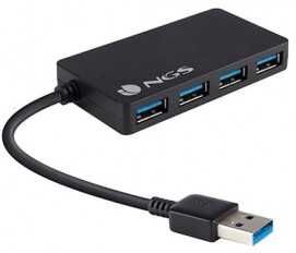 Hub 4 Puertos Usb 3.0 Ngs Ihub3.0 Negro Ihub3.0