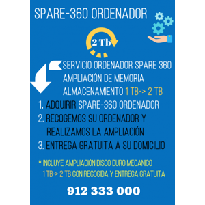 Servicio Spare360 Ordenador 2 Tb