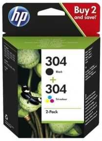 Cartucho Orig Hp Nâº 304 Pack Colores Y Negro Negro/Magenta 3Jb05Ae