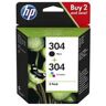 Cartucho Orig Hp Nâº 304 Pack Colores Y Negro Negro/Magenta 3Jb05Ae