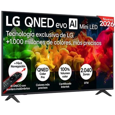 Smart TV LG QNED evo MiniLED AI QNED80 65 pulgadas 4K 2026 - 65QNED80B6B LG ES Smart TV LG QNED evo MiniLED AI QNED80 65 pulgadas 4K 2026 - 65QNED80B6B LG ES