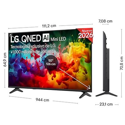 Smart TV LG QNED MiniLED AI QNED72 50 pulgadas 4K 2026 - 50QNED72B6B LG ES Smart TV LG QNED MiniLED AI QNED72 50 pulgadas 4K 2026 - 50QNED72B6B LG ES