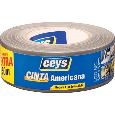 Ceys Cinta Adhesiva 507609 50 M Silver One Size Ceys Cinta Adhesiva 507609 50 M Silver One Size