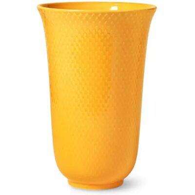 Jarrón Rhombe de Lyngby - Amarillo - Porcelana Artesanal - 20cm Jarrón Rhombe de Lyngby - Amarillo - Porcelana Artesanal - 20cm