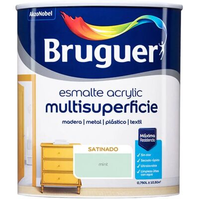 Bruguer Esmalte Acrílico Satinado 0.750l 5298031 Mint One Size Bruguer Esmalte Acrílico Satinado 0.750l 5298031 Mint One Size