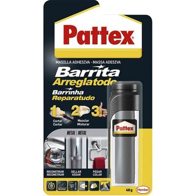 Pattex Reparar Todo El Metal De La Barra 48g Grey One Size Pattex Reparar Todo El Metal De La Barra 48g Grey One Size