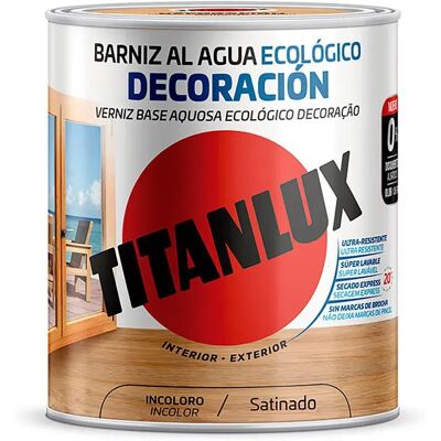 Barniz a base de agua Titanlux M21100034 - Acabado satinado - 750ml Barniz a base de agua Titanlux M21100034 - Acabado satinado - 750ml