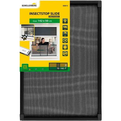 Schellenberg Mosquitera Con Marco Extensible Anthracite 75-142 x 50 cm Schellenberg Mosquitera Con Marco Extensible Anthracite 75-142 x 50 cm