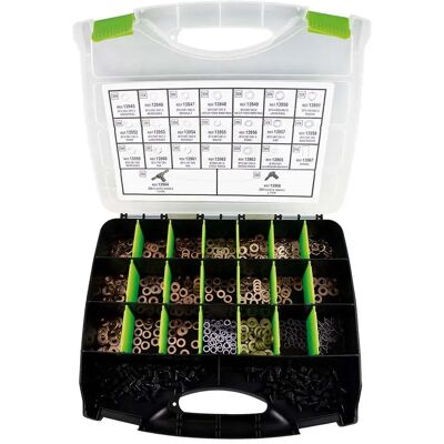 Jbm Juego De Arandelas Para Inyectores Cobre 551 Piezas Black / Green One Size Jbm Juego De Arandelas Para Inyectores Cobre 551 Piezas Black / Green One Size