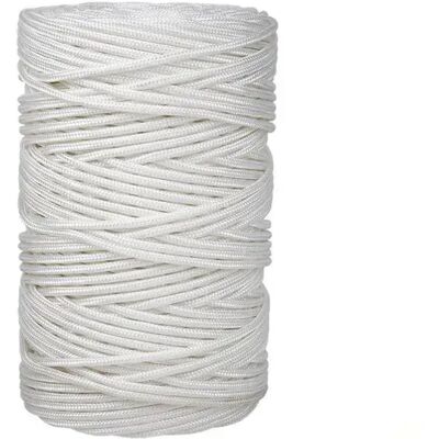 Cofan Cable Trenzado Poliéster 5 Mm 200 M White / White One Size Cofan Cable Trenzado Poliéster 5 Mm 200 M White / White One Size