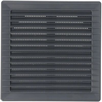 Edm Rejilla De Ventilación Cuadrada Empotrable Ajustable Con Mosquitero Abs 80-150 Mm 170x170x11.5 Mm Grey One Size Edm Rejilla De Ventilación Cuadrada Empotrable Ajustable Con Mosquitero Abs 80-150 Mm 170x170x11.5 Mm Grey One Size