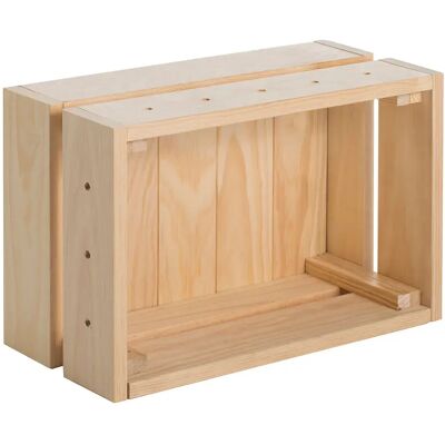 IKEA Caja Apilable de Madera Clara - Caja de Almacenamiento IKEA Caja Apilable de Madera Clara - Caja de Almacenamiento