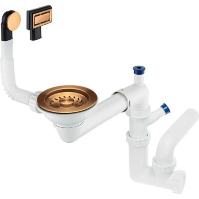 Deante Sifón Ahorrador De Espacio Para Fregadero De Un Seno White / Chrome One Size Deante Sifón Ahorrador De Espacio Para Fregadero De Un Seno White / Chrome One Size