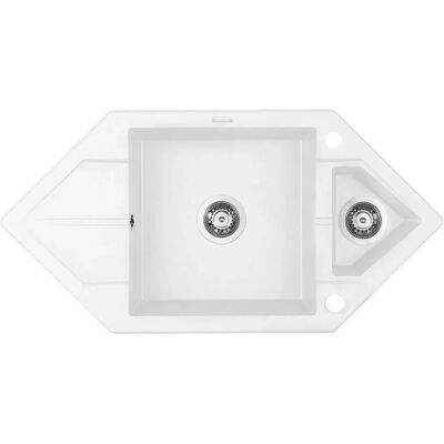 Deante Zlewozmywak granitowy 1,5-komorowy z ociekaczem - ahorro de espacio - fregadero de cocina Deante Zlewozmywak granitowy 1,5-komorowy z ociekaczem - ahorro de espacio - fregadero de cocina