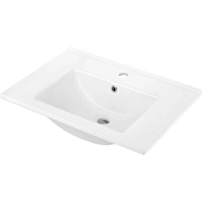 Deante Lavabo Encastrado De Cerámica Con Espacio Para Grifería 60 Cm White One Size Deante Lavabo Encastrado De Cerámica Con Espacio Para Grifería 60 Cm White One Size