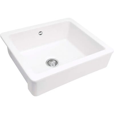 Deante Fregadero De Cerámica De 1 Seno Estilo Granja White One Size Deante Fregadero De Cerámica De 1 Seno Estilo Granja White One Size
