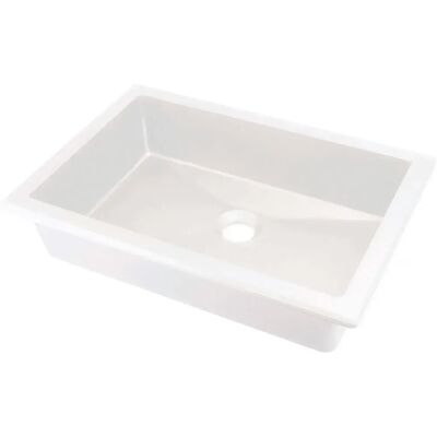 Deante Cqr_au5u Lavabo Bajo Encimera De Granito Alabaster One Size Deante Cqr_au5u Lavabo Bajo Encimera De Granito Alabaster One Size