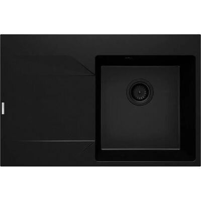 Deante Fregadero De Granito De 1 Seno Con Escurridor A La Izquierda Black One Size Deante Fregadero De Granito De 1 Seno Con Escurridor A La Izquierda Black One Size