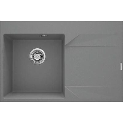 Deante Fregadero De Granito De 1 Seno Con Escurridor A La Derecha Grey One Size Deante Fregadero De Granito De 1 Seno Con Escurridor A La Derecha Grey One Size