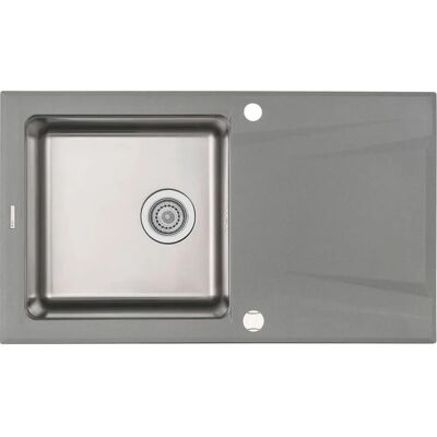Deante Fregadero De Granito De 1 Seno Con Escurridor Acero Grey One Size Deante Fregadero De Granito De 1 Seno Con Escurridor Acero Grey One Size