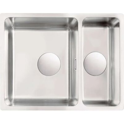 Fregadero de acero inoxidable 1,5 cubetas - EGERIA Satyna 58x44cm Fregadero de acero inoxidable 1,5 cubetas - EGERIA Satyna 58x44cm