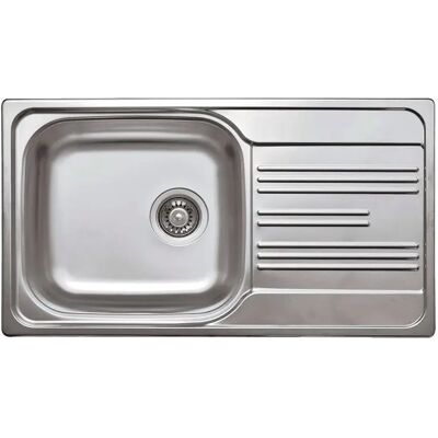 Deante Zex 3113 Fregadero De 1 Seno Con Escurridor Acero Satin Steel One Size Deante Zex 3113 Fregadero De 1 Seno Con Escurridor Acero Satin Steel One Size