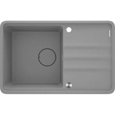Deante Momi Fregadero de Cocina de Granito Gris - 78x50cm Deante Momi Fregadero de Cocina de Granito Gris - 78x50cm