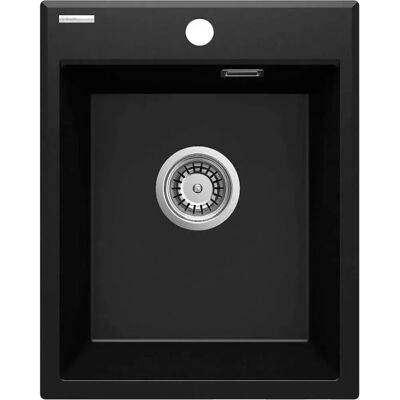 Fregadero de Granito Deante Eridan 1-Cuba - Compacto, Duradero, Negro Fregadero de Granito Deante Eridan 1-Cuba - Compacto, Duradero, Negro