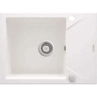 Fregadero de Granito Evora Alabastro de Deante - 1 Cubeta, Escurridor Corto - Fregadero de Cocina Fregadero de Granito Evora Alabastro de Deante - 1 Cubeta, Escurridor Corto - Fregadero de Cocina