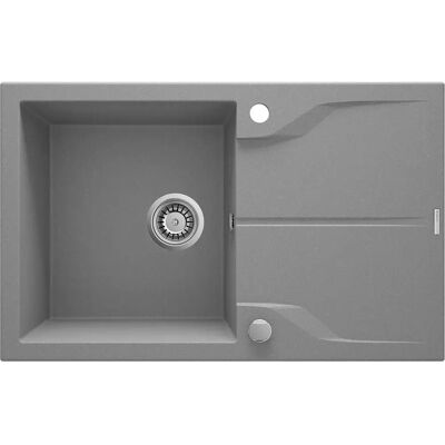 Fregadero de Granito Gris - Un solo cuenco, reversible - Fregadero de cocina Fregadero de Granito Gris - Un solo cuenco, reversible - Fregadero de cocina