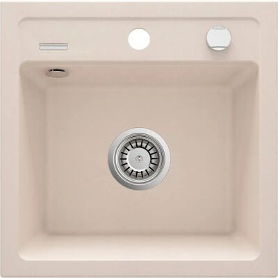 Deante ZQZ_5103 Fregadero de granito 1 cuba - Fregadero de cocina - Beige Deante ZQZ_5103 Fregadero de granito 1 cuba - Fregadero de cocina - Beige