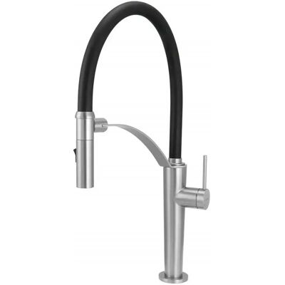 Deante Brc_f72m Grifo De Cocina Con Caño Flexible 2 Tipos De Chorro Chrome / Black One Size Deante Brc_f72m Grifo De Cocina Con Caño Flexible 2 Tipos De Chorro Chrome / Black One Size