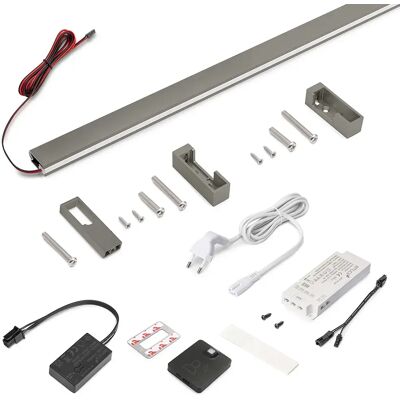 Emuca Kit De Barra De Armario De Lujo 1150 Mm Titanium One Size Emuca Kit De Barra De Armario De Lujo 1150 Mm Titanium One Size