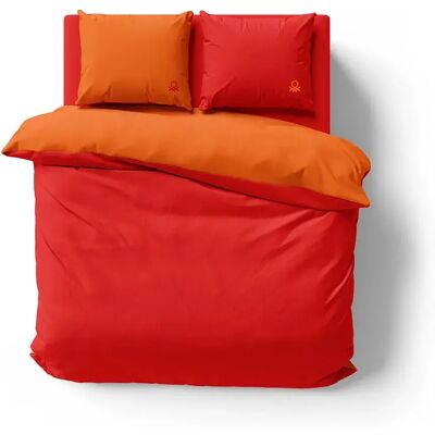 Benetton Juego De Sábanas 150 Cm Orange / Red One Size Benetton Juego De Sábanas 150 Cm Orange / Red One Size