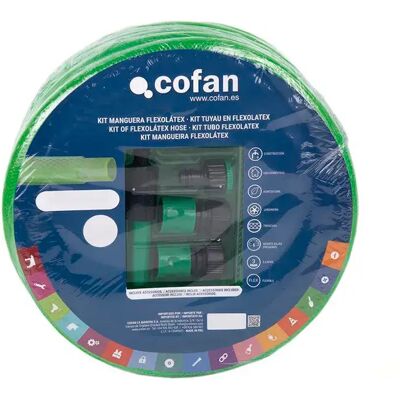 Cofan Kit De Manguera De Jardín Kit Flexolátex 19mm (3/4) 10 M Green One Size Cofan Kit De Manguera De Jardín Kit Flexolátex 19mm (3/4) 10 M Green One Size