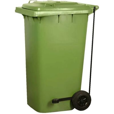 Denox 23585.553 Contenedor Industrial Con Pedal Y Ruedas 240l Green One Size Denox 23585.553 Contenedor Industrial Con Pedal Y Ruedas 240l Green One Size