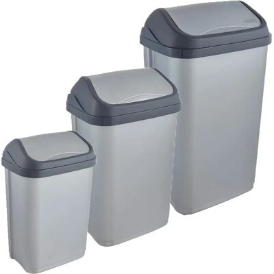 Keeeper Papelera De Reciclaje Swantje 45l 3 Unidades Silver One Size Keeeper Papelera De Reciclaje Swantje 45l 3 Unidades Silver One Size