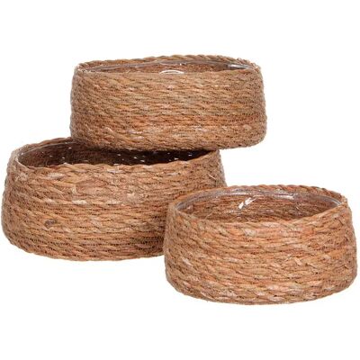 Mica Decorations Cesta 3 Piezas Brown One Size Mica Decorations Cesta 3 Piezas Brown One Size