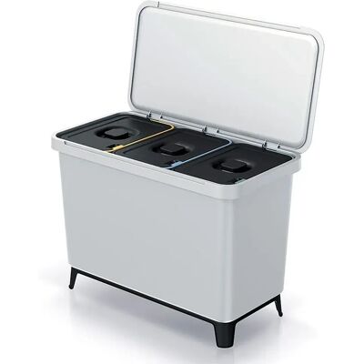 Keden Papelera De Reciclaje 3x10l Systema 57x29x41 Cm White One Size Keden Papelera De Reciclaje 3x10l Systema 57x29x41 Cm White One Size
