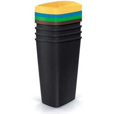 Keden Papelera De Reciclaje Compacta Q 39x29x79 Cm 4 Unidades Multicolor One Size Keden Papelera De Reciclaje Compacta Q 39x29x79 Cm 4 Unidades Multicolor One Size