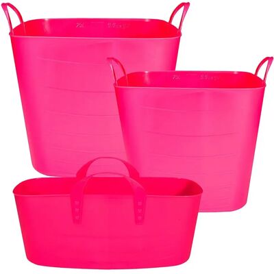 Sp Berner Cesta Life Story Baskets 10l + 25l + 40l 3 Unidades Pink One Size Sp Berner Cesta Life Story Baskets 10l + 25l + 40l 3 Unidades Pink One Size