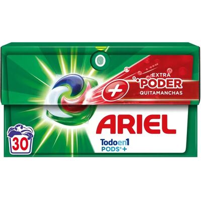Ariel Cápsulas De Detergente + Quitamanchas Extrapoderoso 30 Unidades Multicolor One Size Ariel Cápsulas De Detergente + Quitamanchas Extrapoderoso 30 Unidades Multicolor One Size