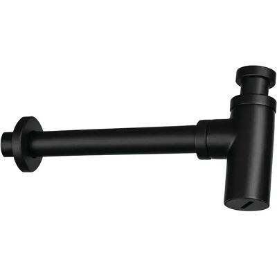 Sifón redondo para lavabo - Metal, negro Sifón redondo para lavabo - Metal, negro