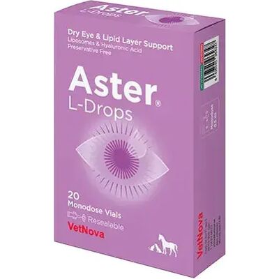 Vetnova Limpiador De Ojos Aster L-drops 20 Monodosis One Size Vetnova Limpiador De Ojos Aster L-drops 20 Monodosis One Size