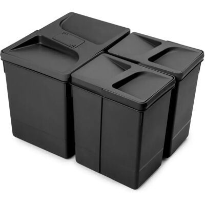 Emuca Cubo De Basura 8259517 2x7l 15l Black One Size Emuca Cubo De Basura 8259517 2x7l 15l Black One Size