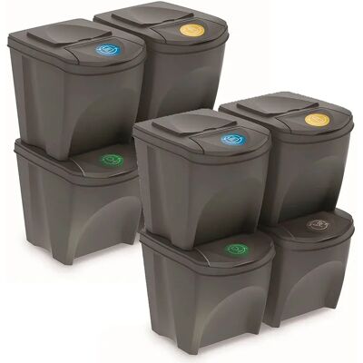 Wellhome Papelera De Reciclaje 100l 2 Unidades 4 Piezas Grey One Size Wellhome Papelera De Reciclaje 100l 2 Unidades 4 Piezas Grey One Size
