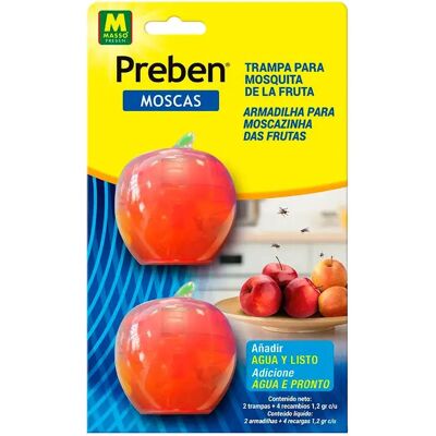 Masso Trampa Para Moscas De La Fruta Y 2 Recambios 2 Unidades Red One Size Masso Trampa Para Moscas De La Fruta Y 2 Recambios 2 Unidades Red One Size