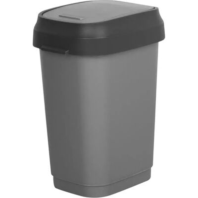 Curver Cubo De Basura 241512 Dual Swing 10l 19x25x33 Cm Grey One Size Curver Cubo De Basura 241512 Dual Swing 10l 19x25x33 Cm Grey One Size