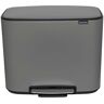 Brabantia Bo Pedal Bin 3x11l Trash Can Plateado