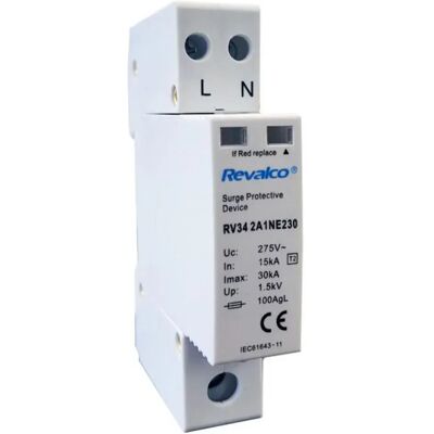 Revalco Protección Contra Sobretensiones 1p+n 30ka 275v White One Size Revalco Protección Contra Sobretensiones 1p+n 30ka 275v White One Size